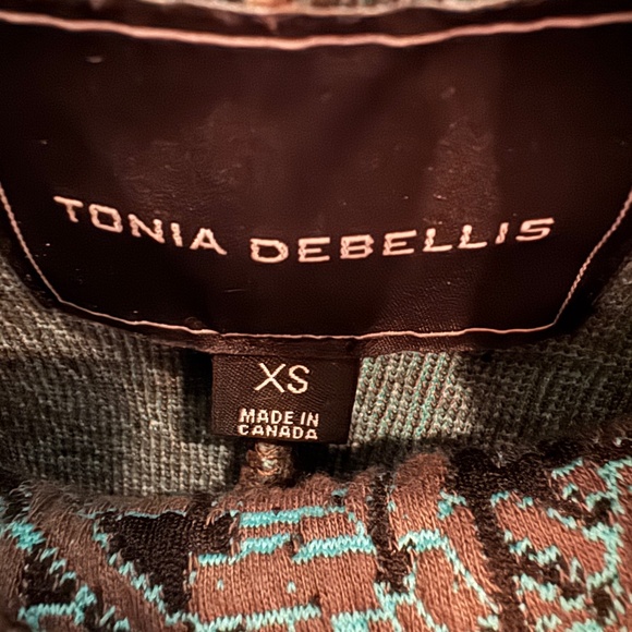 TONIA DEBELLIS Cowl Neck LongTunic Style pullover jacket XS - Picture 8 of 10